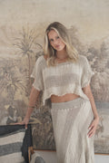 Antonella Crop Top Natural & Black