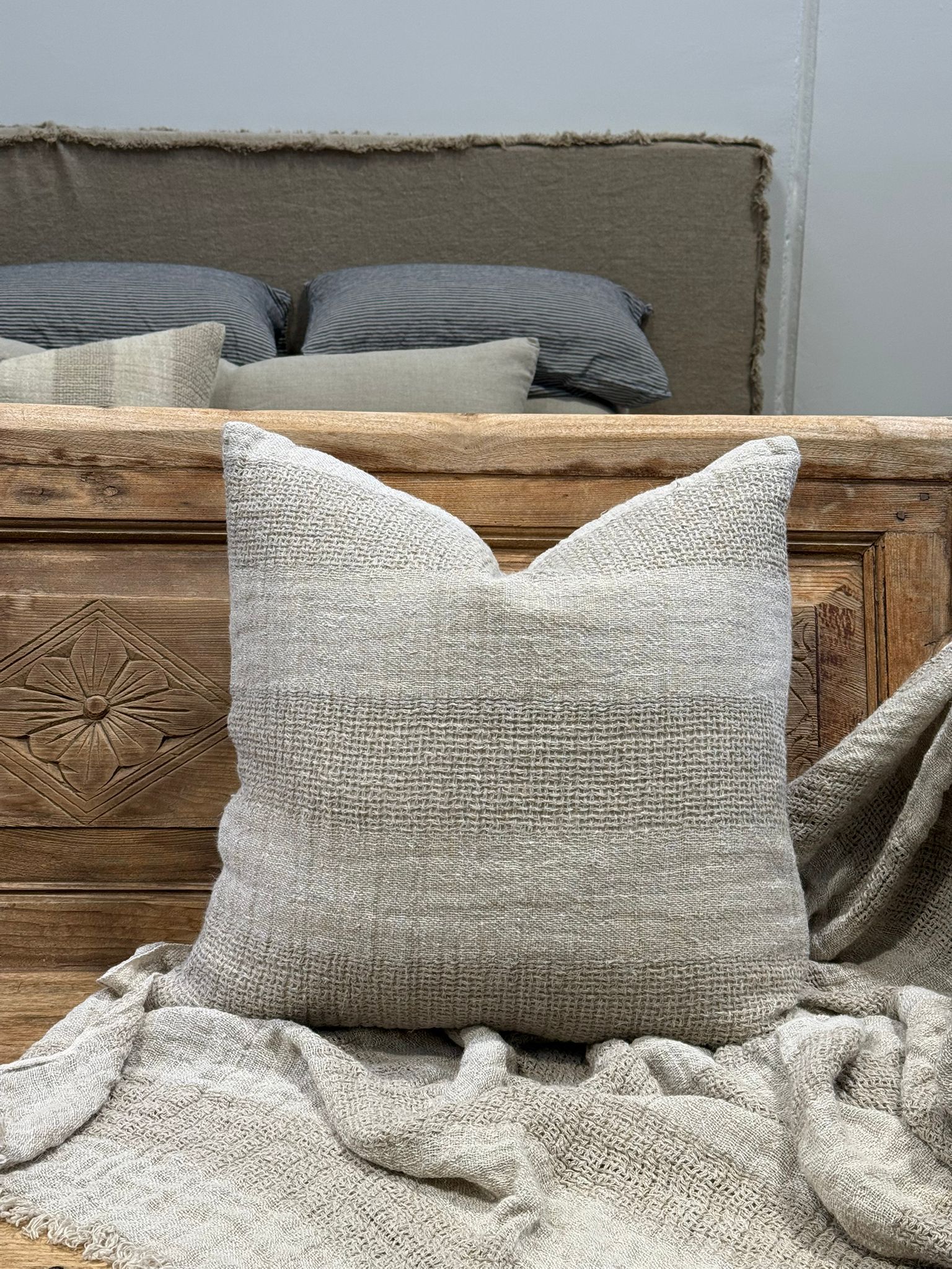 Ombre Linen Cushion Cover 50x50cm