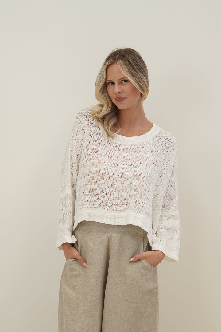 Elena Crop Top White Spaced