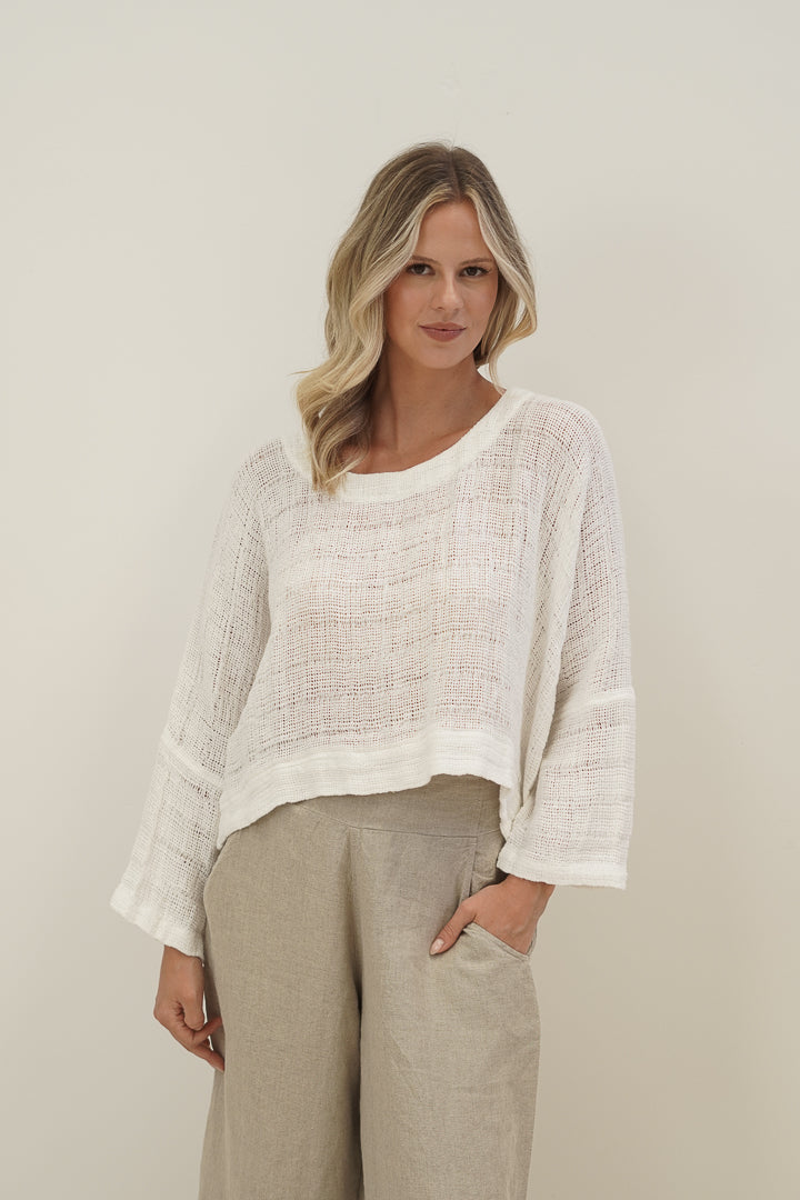 Elena Crop Top White Spaced