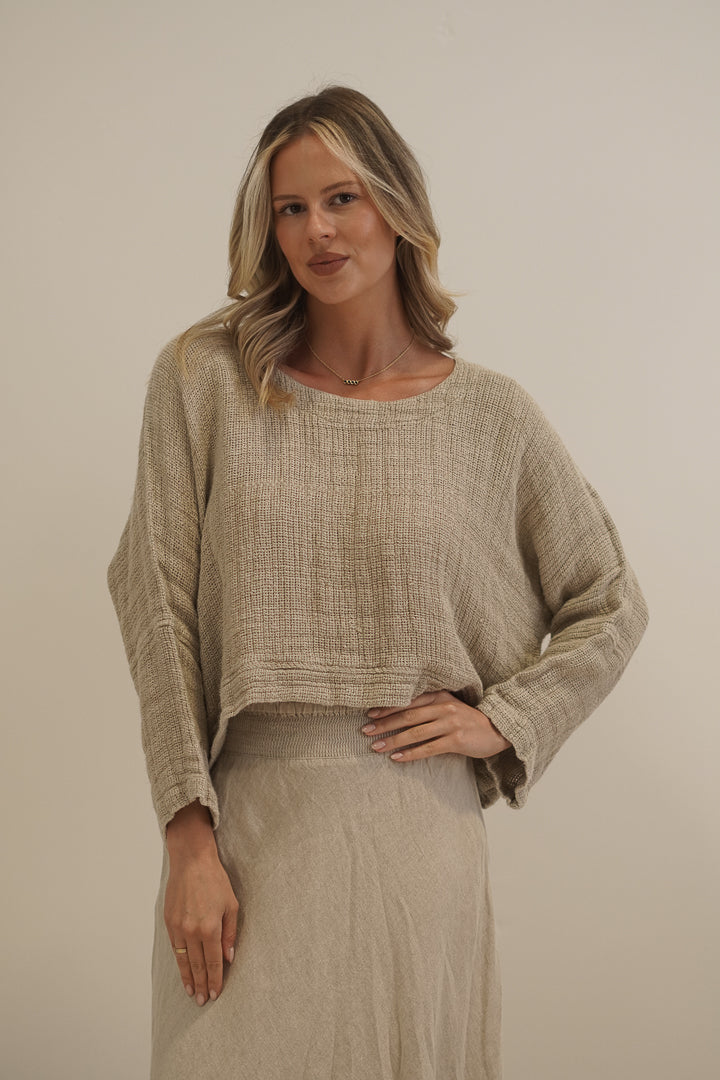 Elena Crop Top White Spaced