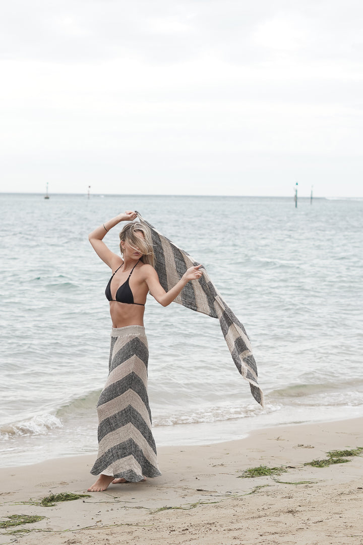 Kelly Scarf Natural & Black